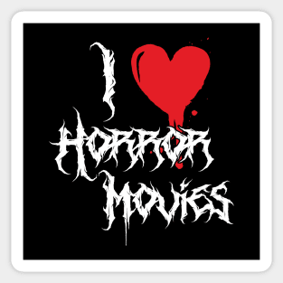 I Heart Horror Movies Sticker